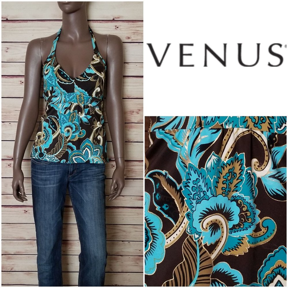 VENUS Swim Top with Gold Linings
